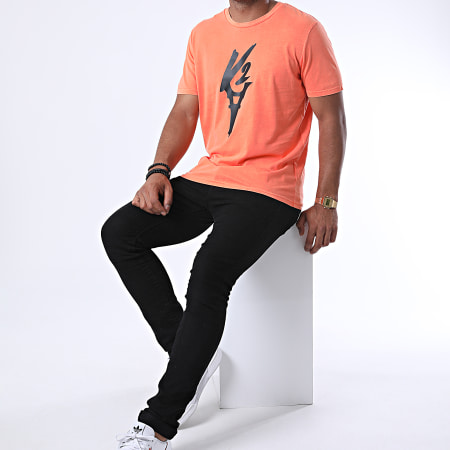Da Uzi - Tee Shirt Logo Orange Noir