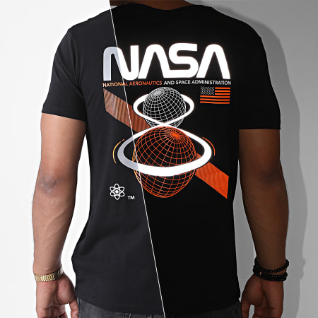 NASA - Tee Shirt Reflective Space Admin Noir