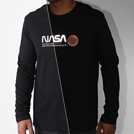 NASA - Tee Shirt Manches Longues Reflective Space Admin Noir