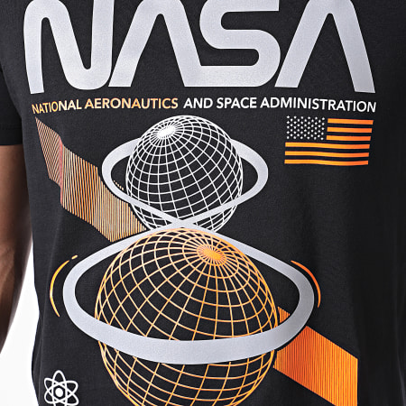 NASA - Tee Shirt Reflective Front Space Admin Noir