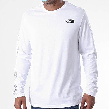 The North Face - Tee Shirt Manches Longues Geodome A4SYMFN41 Blanc