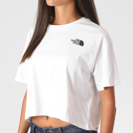The North Face - Tee Shirt Femme Crop Simple Dome SYCF Blanc