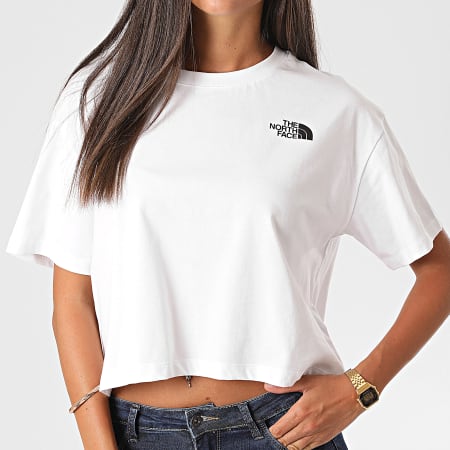 The North Face - Tee Shirt Femme Crop Simple Dome SYCF Blanc