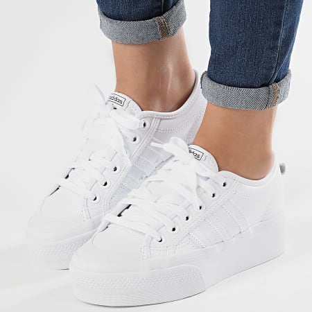 Adidas Originals - Baskets Femme Nizza Platform FW0265 Footwear White Core Black