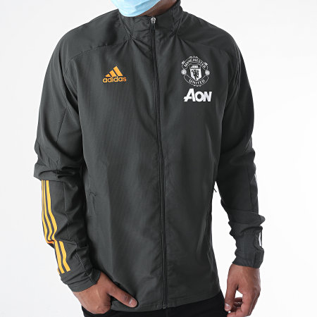 Adidas Sportswear - Veste Zippée Manchester United FC Presentation FR3661 Vert Kaki
