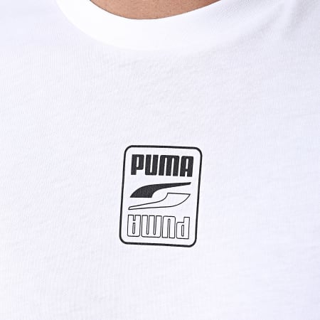 Puma - Tee Shirt Tricolore Rebel Advanced 583489 Blanc Rouge
