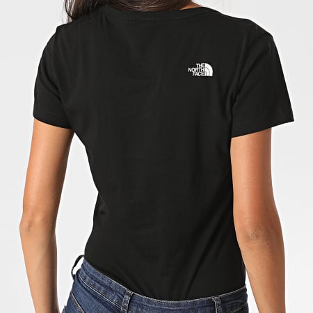 The North Face - Tee Shirt Femme Col V Simple Dome H6KY Noir