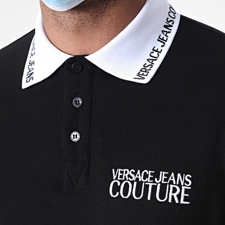 Versace Jeans Couture - Polo Manches Courtes Logo Embroidery B3GZA72T-36571 Noir