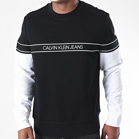 Calvin Klein - Sweat Crewneck Logo Tape 5710 Noir
