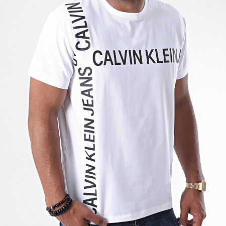 Calvin Klein - Tee Shirt Grid Institutional 5722 Blanc