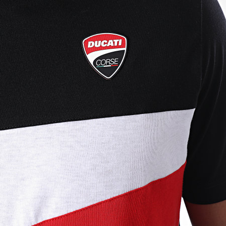 Ducati - Tee Shirt Tricolore DU2036001 Noir Rouge Blanc