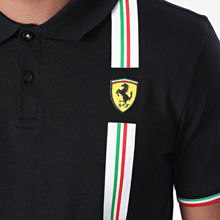 Ferrari - Polo Manches Courtes Italian Flag 130101068 Noir