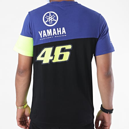 Yamaha - Tee Shirt YDMT394909 Noir Bleu Marine Jaune Fluo