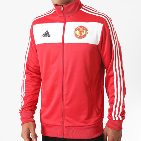 Adidas Sportswear - Veste De Sport A Bandes Manchester United FC FR3849 Rouge