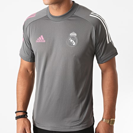 Adidas Sportswear - Tee Shirt De Sport A Bandes Real FQ7850 Gris