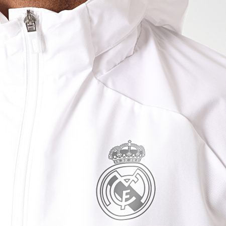 adidas - Veste Zippée Capuche Real Madrid FQ7847 Blanc