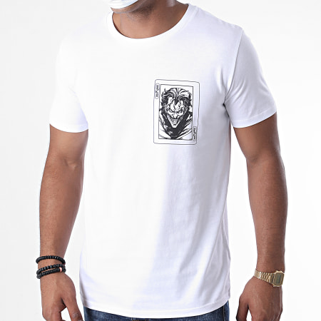 DC Comics - Tee Shirt Joker Card Blanc