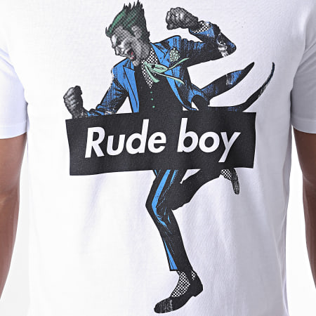 DC Comics - Tee Shirt Joker Rude Boy Blanc
