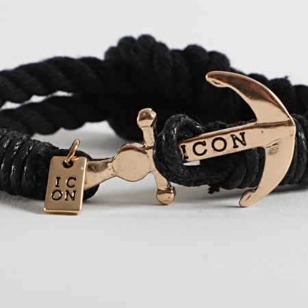 Icon Brand - Bracelet LE1113 Noir Doré
