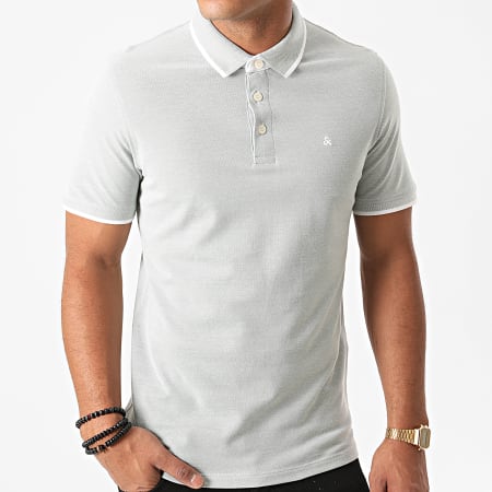 Jack And Jones - Polo Manches Courtes Paulos Vert Clair Chiné