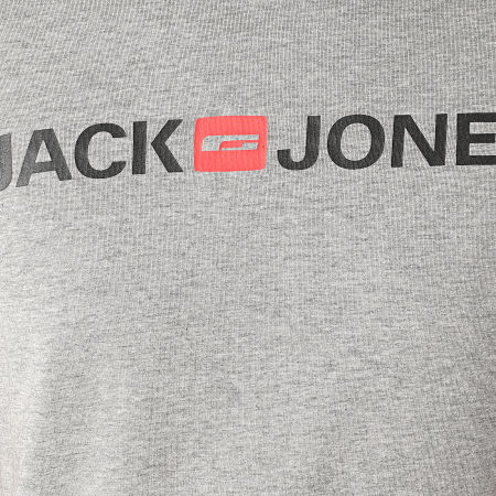 Jack And Jones - Tee Shirt Corp Logo Gris Chiné