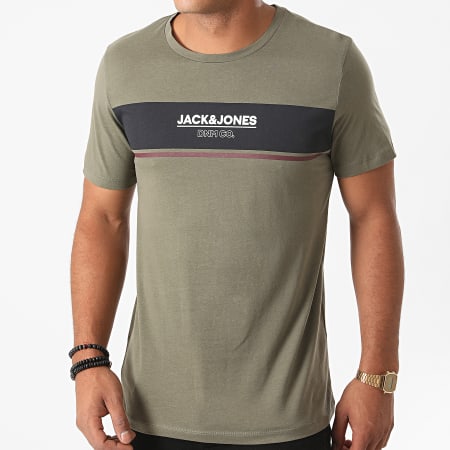 Jack And Jones - Tee Shirt Slim Shaker Vert Kaki