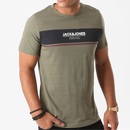 Jack And Jones - Tee Shirt Slim Shaker Vert Kaki
