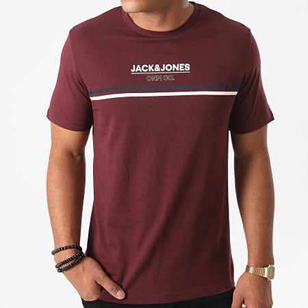 Jack And Jones - Tee Shirt Slim Shaker Bordeaux