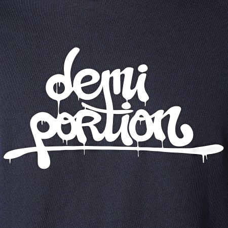 Demi Portion - Maglietta con logo blu navy