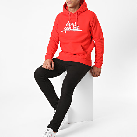 Demi Portion - Felpa con cappuccio con logo rosso