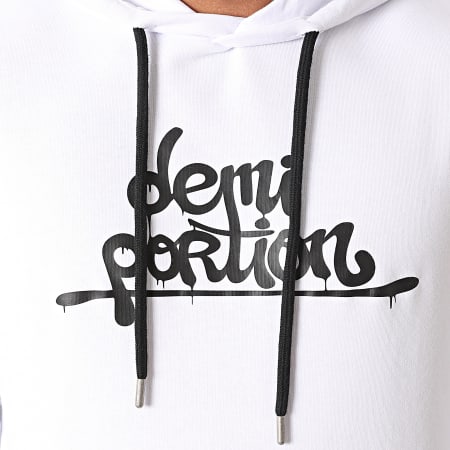 Demi Portion - Sweat Capuche Logo Blanc