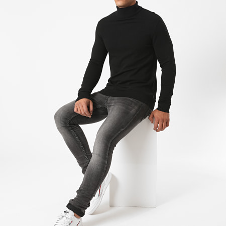 Only And Sons - Pull Col Roulé Mikkel 12 Noir