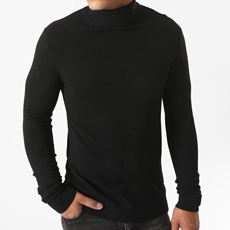 Only And Sons - Pull Col Roulé Mikkel 12 Noir