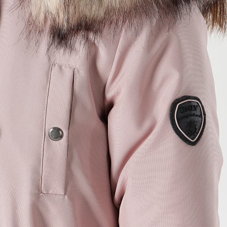 Only womens iris fur sale winter parka rose dust