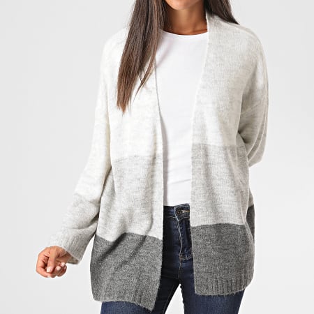 Only - Gilet Femme Elanora Gris Chiné