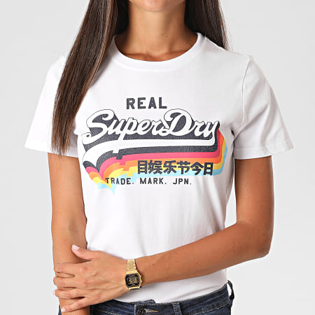 Superdry - Camiseta mujer VL W1010255A Blanca