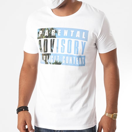 Parental Advisory - Tee Shirt Palm Front Blanc