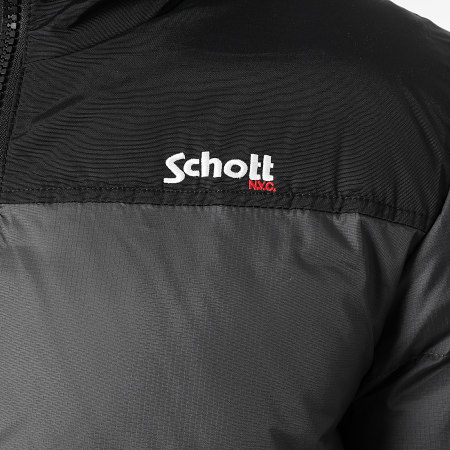 Schott NYC - Utah 2 Hooded Down Jacket Charcoal Grey