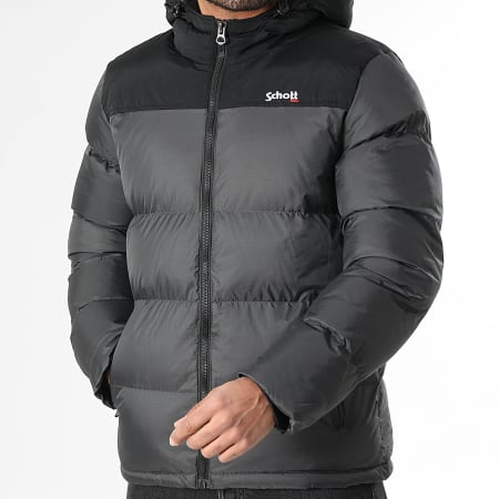 Schott NYC - Utah 2 Hooded Down Jacket Charcoal Grey