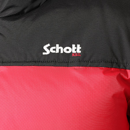 Schott NYC - Chaqueta con capucha Utah 2 Rojo