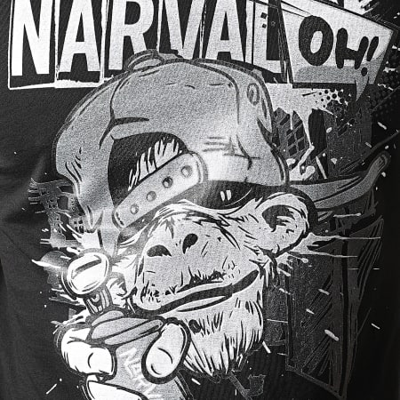 Swift Guad - Tee Shirt Narvalo Graffiti Noir
