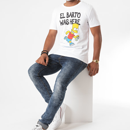 The Simpsons - Tee Shirt El Barto Blanc