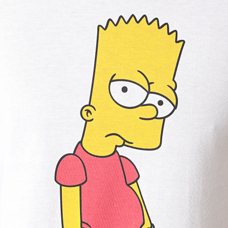 The Simpsons - Tee Shirt Bart Pose Blanc