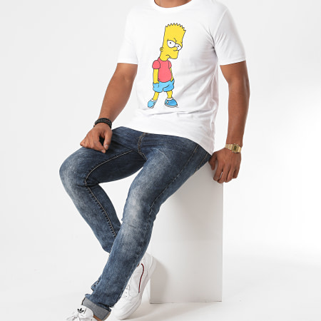 The Simpsons - Tee Shirt Bart Pose Blanc
