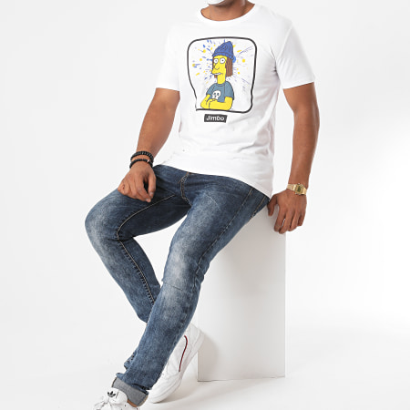 The Simpsons - Tee Shirt Jimbo Portrait Blanc