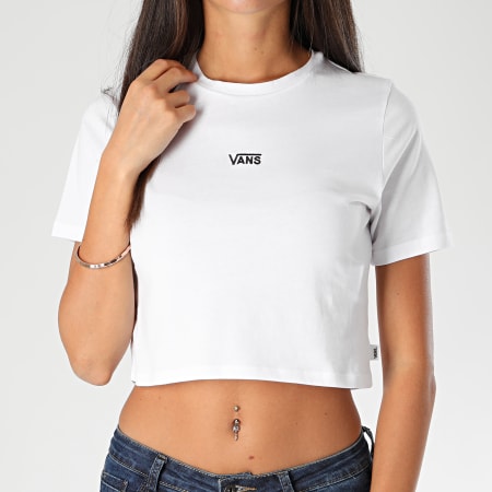 Vans - Tee Shirt Femme Crop Flying V A54QU Blanc