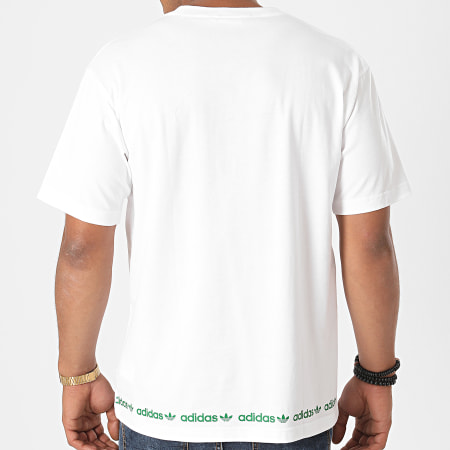 Adidas Originals - Tee Shirt Linear Repeat GD2113 Blanc