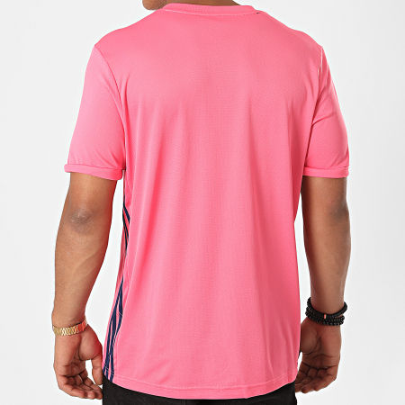 Adidas Sportswear - Tee Shirt Col V A Bandes Real GI6463 Rose
