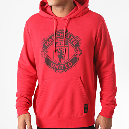 Adidas Performance - Sweat Capuche Manchester United DNA FR3845 Rouge