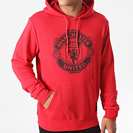 Adidas Performance - Sweat Capuche Manchester United DNA FR3845 Rouge